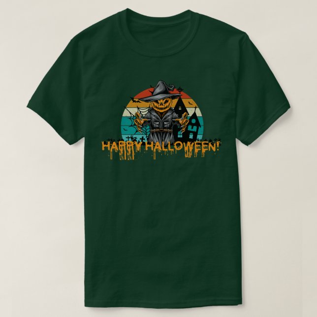 Frohe Halloween Jack O'Lantern Hexen Männer Frauen T-Shirt (Design vorne)