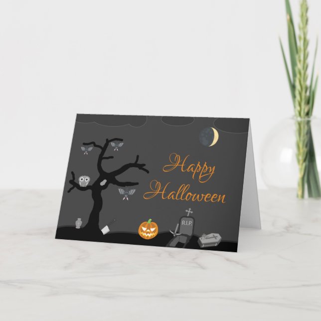 Frohe Halloween! Karte (Vorderseite)