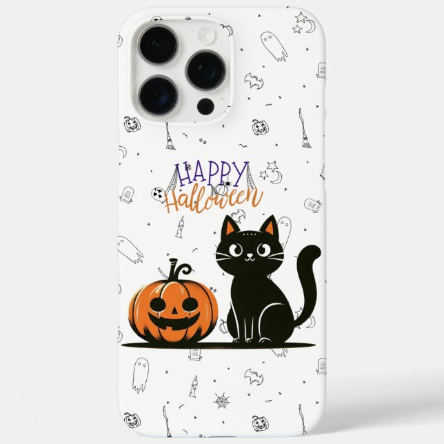 Frohe Halloween-Katze & Kürbis Case-Mate iPhone Hülle (Rückseite)