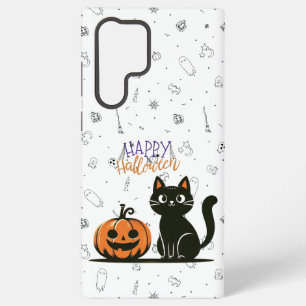 Frohe Halloween-Katze & Kürbis Samsung Galaxy Hülle