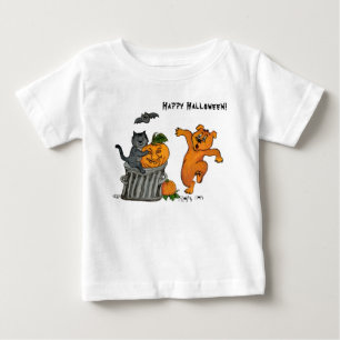 Frohe Halloween! Katzen-Hund und Spider Baby T-shirt