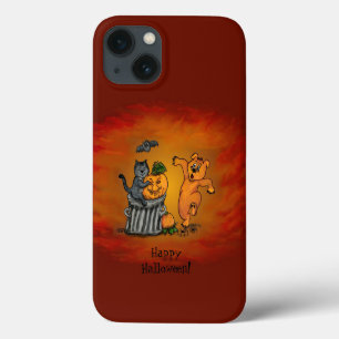 Frohe Halloween! Katzen-Hund und Spider Case-Mate iPhone Hülle