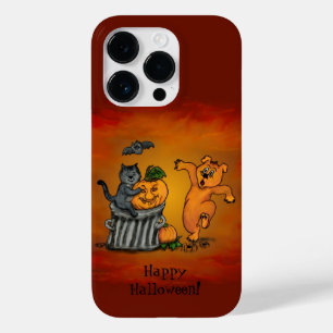 Frohe Halloween! Katzen-Hund und Spider Case-Mate iPhone 14 Pro Hülle