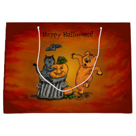 Frohe Halloween! Katzen-Hund und Spider Große Geschenktüte