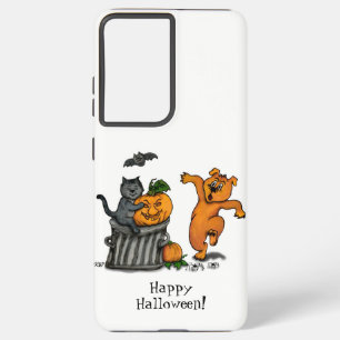 Frohe Halloween! Katzen-Hund und Spider Samsung Galaxy Hülle