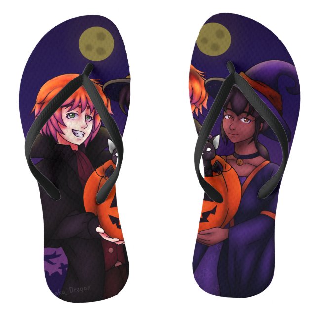 Frohe Halloween-Kostüme Flip Flops (Fußbett)