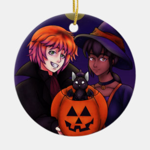 Frohe Halloween-Kostüme Keramik Ornament