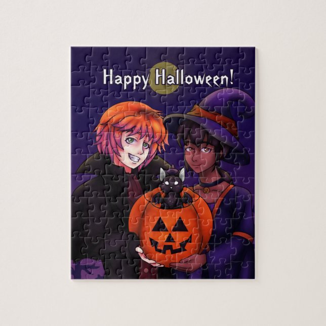 Frohe Halloween-Kostüme Puzzle (Vertikal)