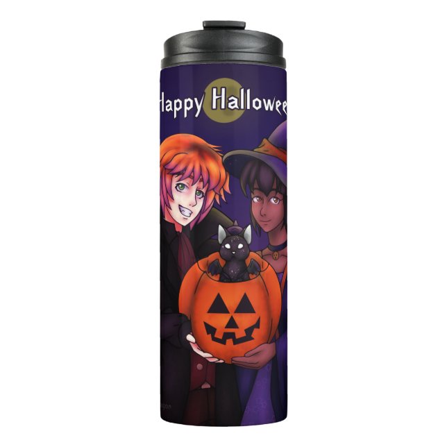 Frohe Halloween-Kostüme Thermosbecher (Vorderseite)