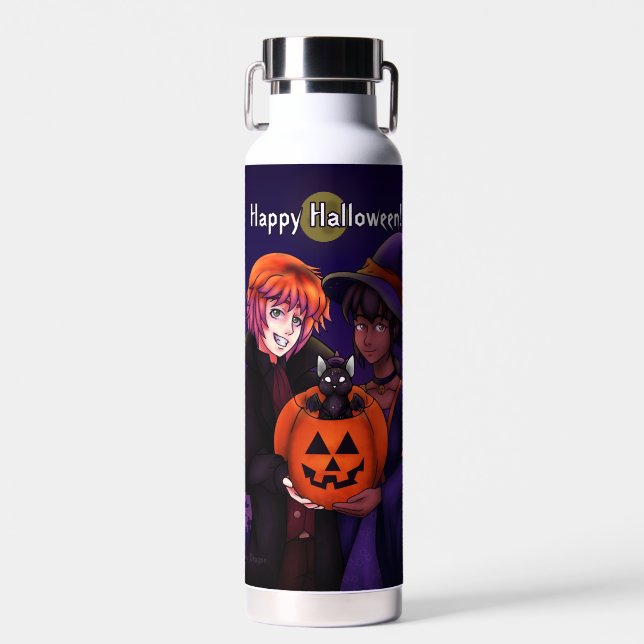 Frohe Halloween-Kostüme Trinkflasche (Vorne)