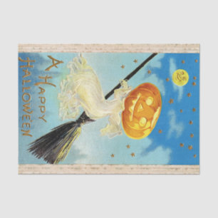 Frohe Halloween-Kürbis-Hexe Seidenpapier