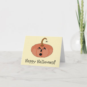 Frohe Halloween! Kürbisnotecard Karte