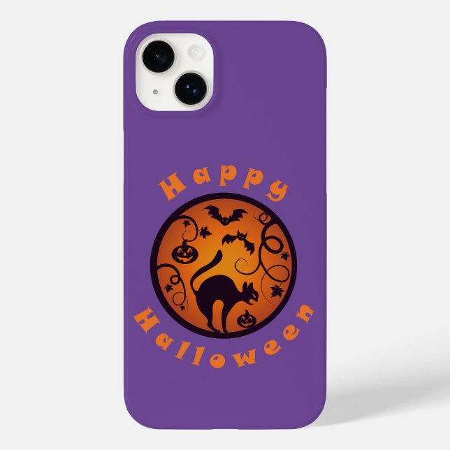 Frohe Halloween Laternenschwarze Katzen Spinnen un Case-Mate iPhone Hülle (Rückseite)