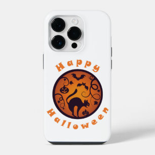 Frohe Halloween Laternenschwarze Katzen Spinnen un iPhone 14 Pro Hülle