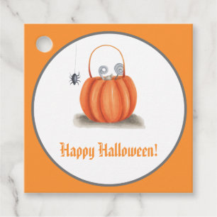Frohe Halloween-Leckerei-Tasche und Spinne Geschenkanhänger