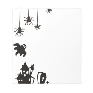 Frohe Halloween Notepad - Spooky Pumpkin & Bat Notizblock