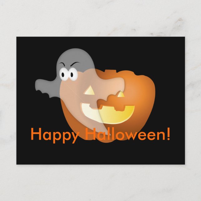 Frohe Halloween! Postkarte (Vorderseite)