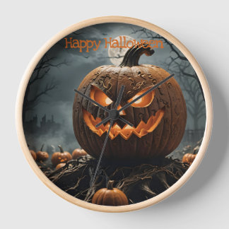 Frohe Halloween Pumpkin Patch Wall Clock Uhr