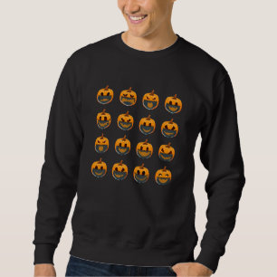 Frohe Halloween Quarantine 2021 Pumpkin in Face Ma Sweatshirt
