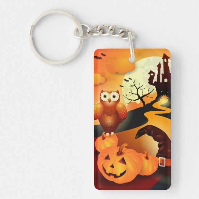Frohe Halloween! Schlüsselanhänger (Vorderseite)