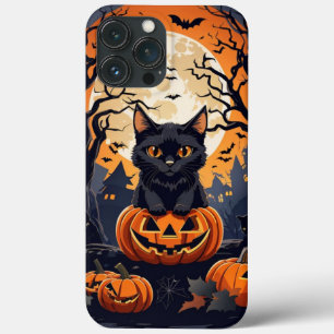 Frohe Halloween-Schwarzkatzenszene, Halloween-Gesc Case-Mate iPhone Hülle