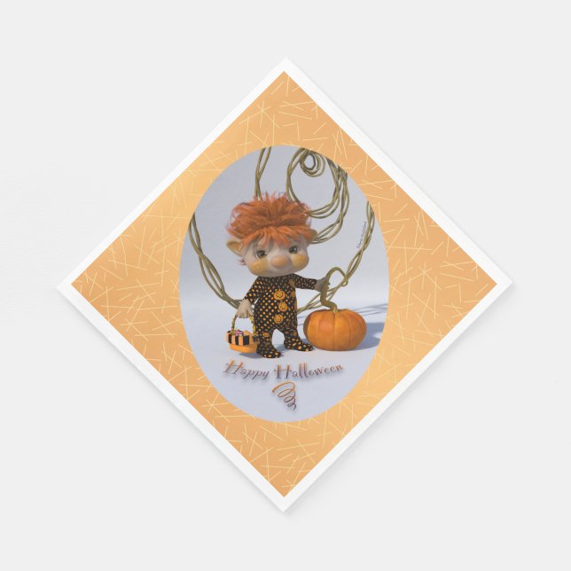 Frohe Halloween! Serviette (Ecke)