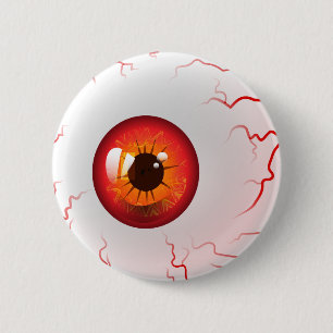 Frohe Halloween! Spooky Red Eyeball Button
