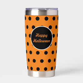 Frohe Halloween Thermal Tumbler (Orange & Schwarz) Thermobecher