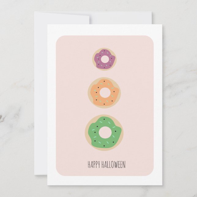 Frohe Halloween Three Donuts Sprinkles Card (Vorderseite)