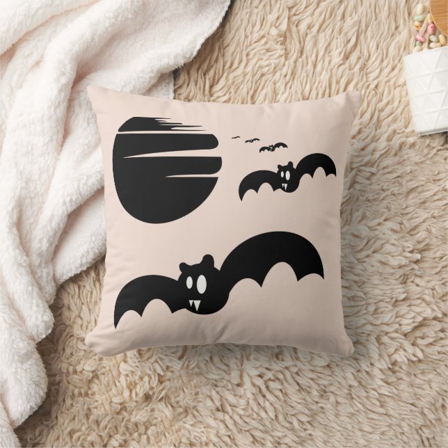 Frohe Halloween Trick oder Treat Bats Kissen (Decke)