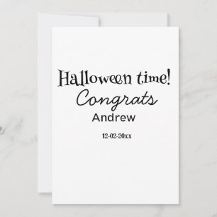 Frohe Halloween-Zeit Gratulation Name Datum Jahr A Feiertagskarte
