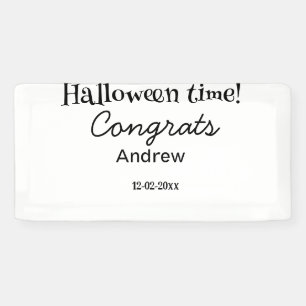 Frohe Halloween-Zeit Name Datum Jahr Abschluss Banner