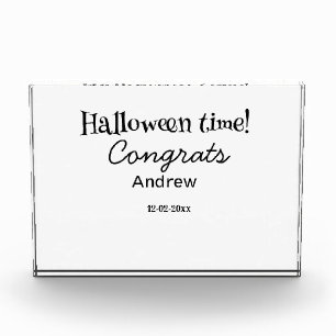 Frohe Halloween-Zeit Name Datum Jahr Abschluss Fotoblock
