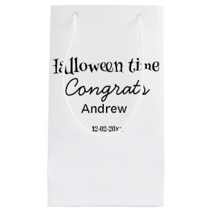 Frohe Halloween-Zeit Name Datum Jahr Abschluss Kleine Geschenktüte