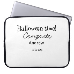Frohe Halloween-Zeit Name Datum Jahr Abschluss Laptopschutzhülle