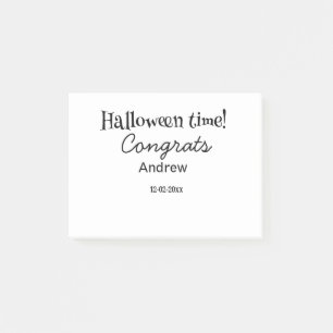 Frohe Halloween-Zeit Name Datum Jahr Abschluss Post-it Klebezettel