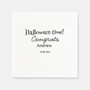 Frohe Halloween-Zeit Name Datum Jahr Abschluss Serviette