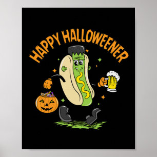 Frohe Halloweener Niedliches Halloween-Party Hot D Poster