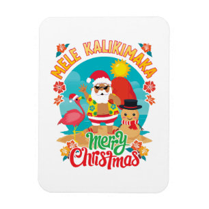 Frohe Hawaiianische Weihnachten für ein strahlende Magnet