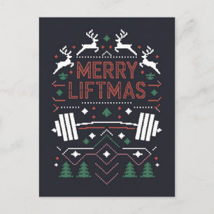 Frohe Hebemas Weihnachten Fitnessstudio Weihnachts Postkarte