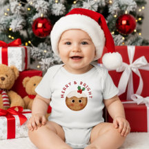 Frohe & Helle Süße Weihnachten Kleinkind Bodysuit