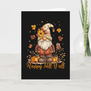 Frohe Herbst euch alle Gnom Kürbis Herbst Erntedan Karte