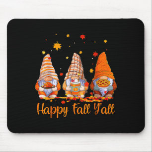 Frohe Herbst euch alle Gnom Kürbis Herbst Erntedan Mousepad