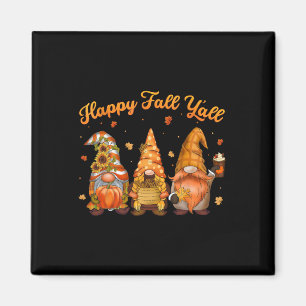 Frohe Herbst euch alle Gnom Kürbis Herbstlaub Dank Magnet