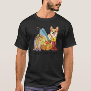 Frohe Herbst euch allen Corgi Hundemama Kürbis Her T-Shirt