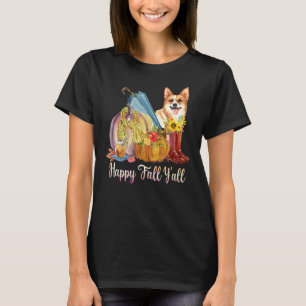 Frohe Herbstzeit Euch alle Corgi-Hundemama Kürbis T-Shirt