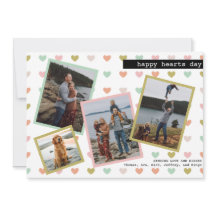 Frohe Herzen Tag Valentinstag Familienfoto-Collage