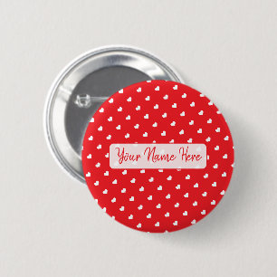 Frohe Herzen Valentinstag Modernes Liebesmuster Button