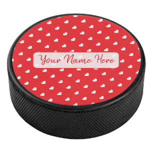 Frohe Herzen Valentinstag Modernes Liebesmuster Eishockey Puck