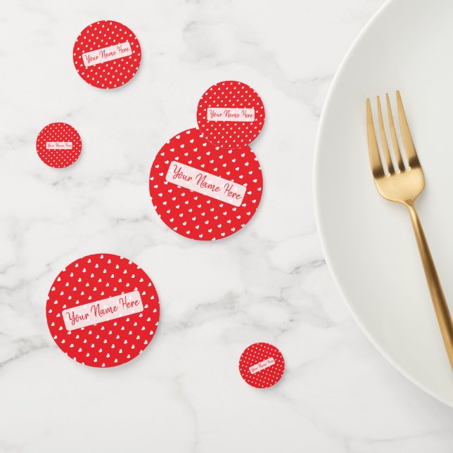 Frohe Herzen Valentinstag Modernes Liebesmuster Konfetti (Gruppe)